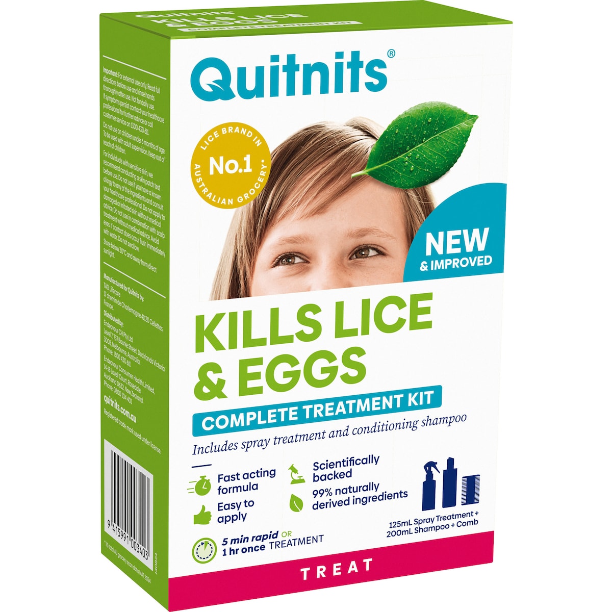 Quitnits Complete Head Lice Treatment Kit 325ml