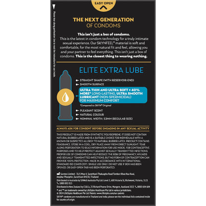 Skyn Condoms Elite Extra Lube 10 Pack