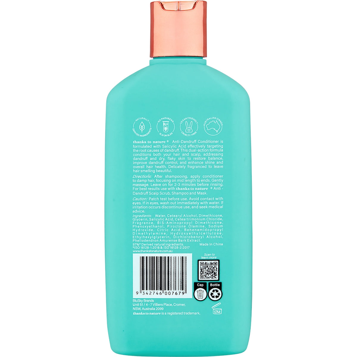 Thanks To Nature Anti Dandruff Conditioner With Salicylic Acid 450ml