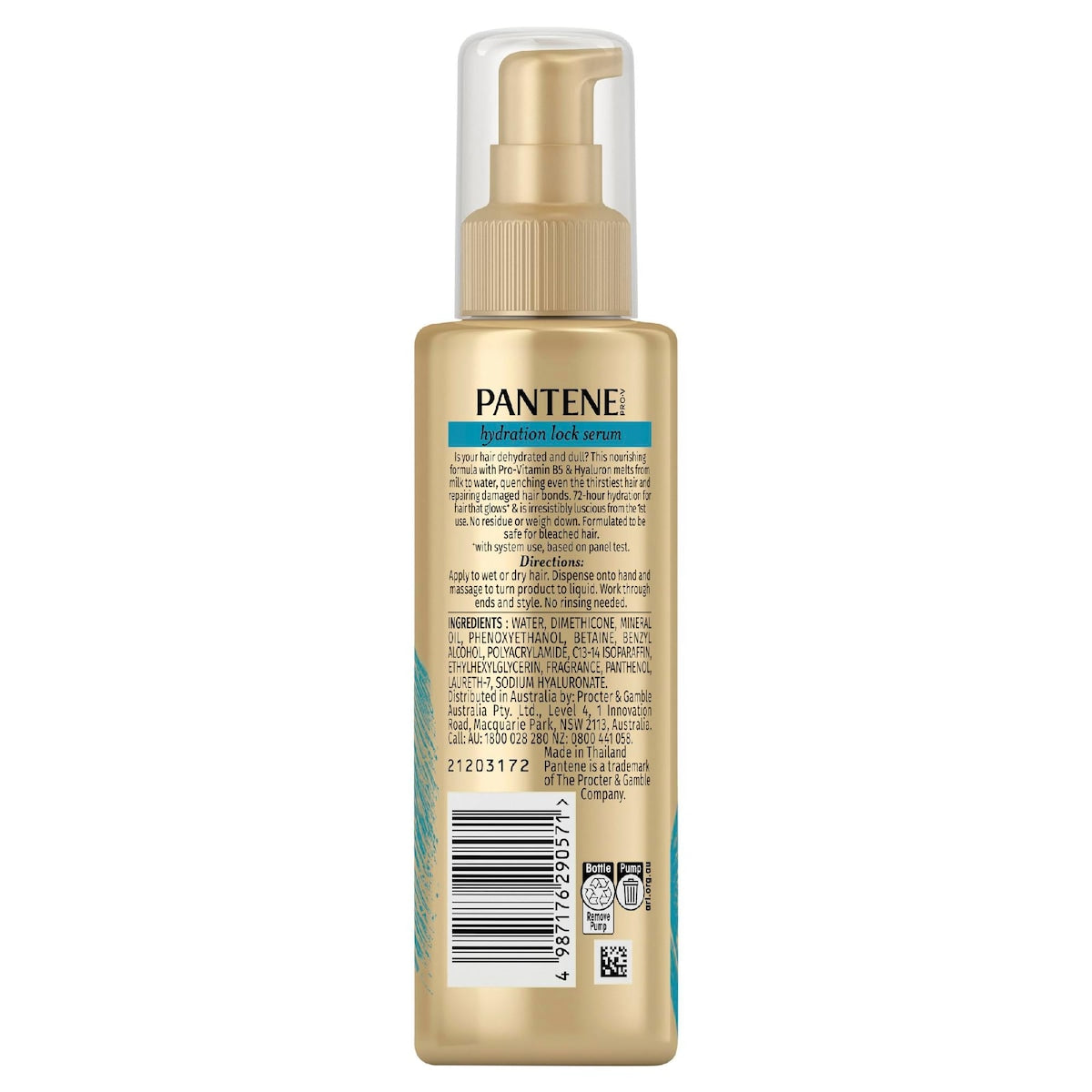Pantene Hyaluron Hydration Lock Milk To Water Serum 140ml