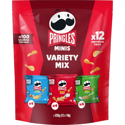 Pringles Minis Variety Mix Potato Chips 228g 12 Pack