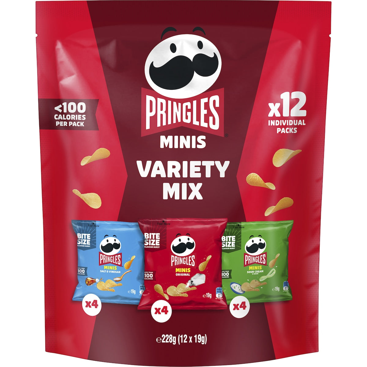 Pringles Minis Variety Mix Potato Chips 228g 12 Pack