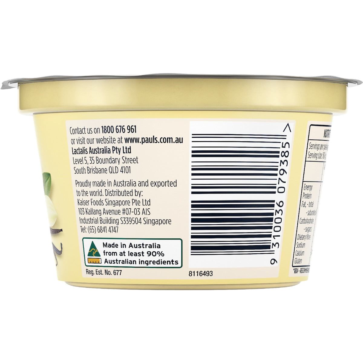 Pauls Plus Protein Dairy Snack Vanilla 160g