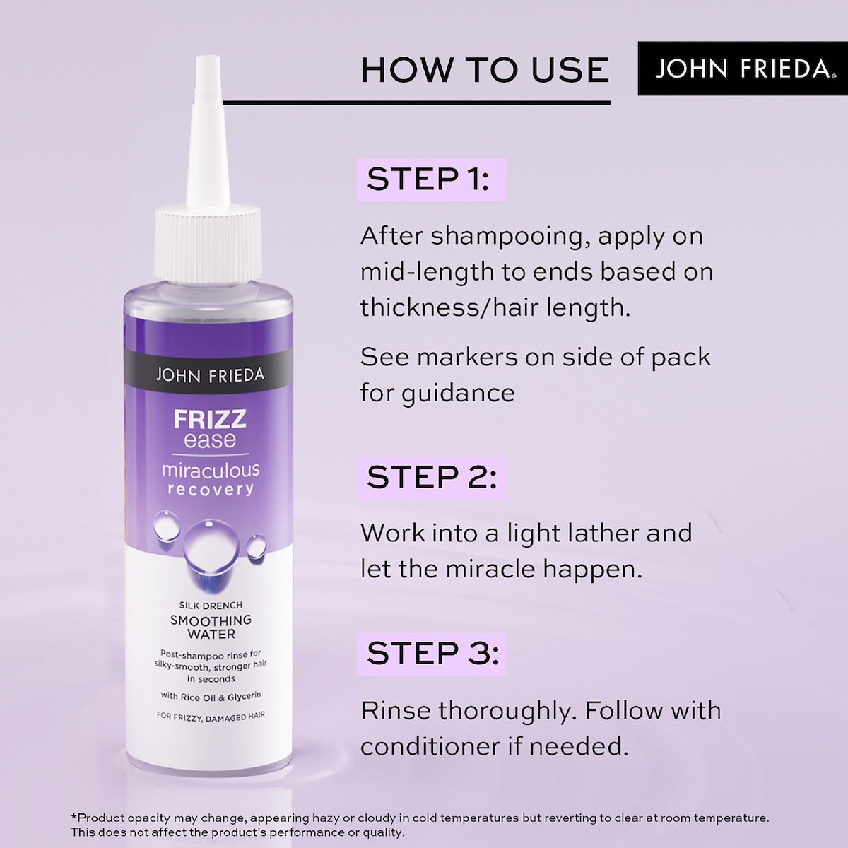 John Frieda Frizz Ease Miraculous Recovery Silk Drench Smoothing Water 200ml