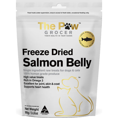 The Paw Grocer Freeze Dried Salmon Belly Dog Treats 90g
