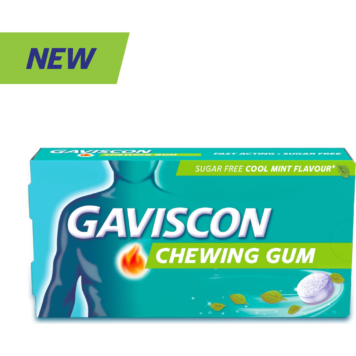 Gaviscon Heartburn & Indigestion Chewing Gum Cool Mint 20 Pack