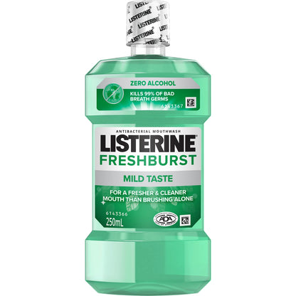 Listerine Zero Alcohol Mouthwash Fresh Burst 250ml