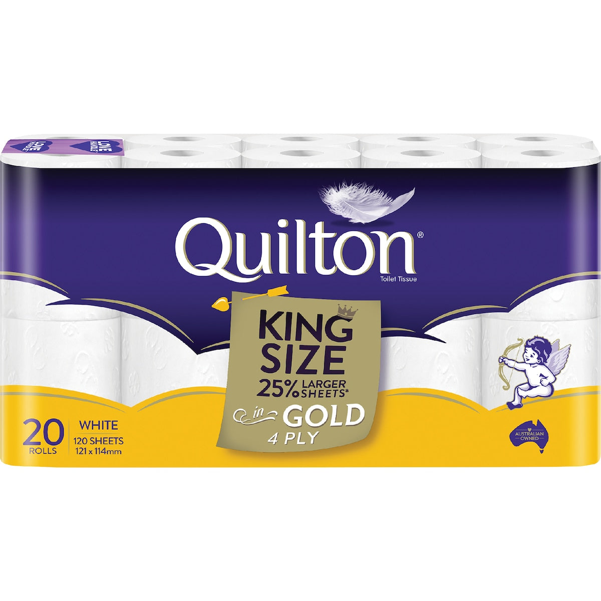 Quilton Gold King Size 4 Ply Toilet Paper 20 Pack