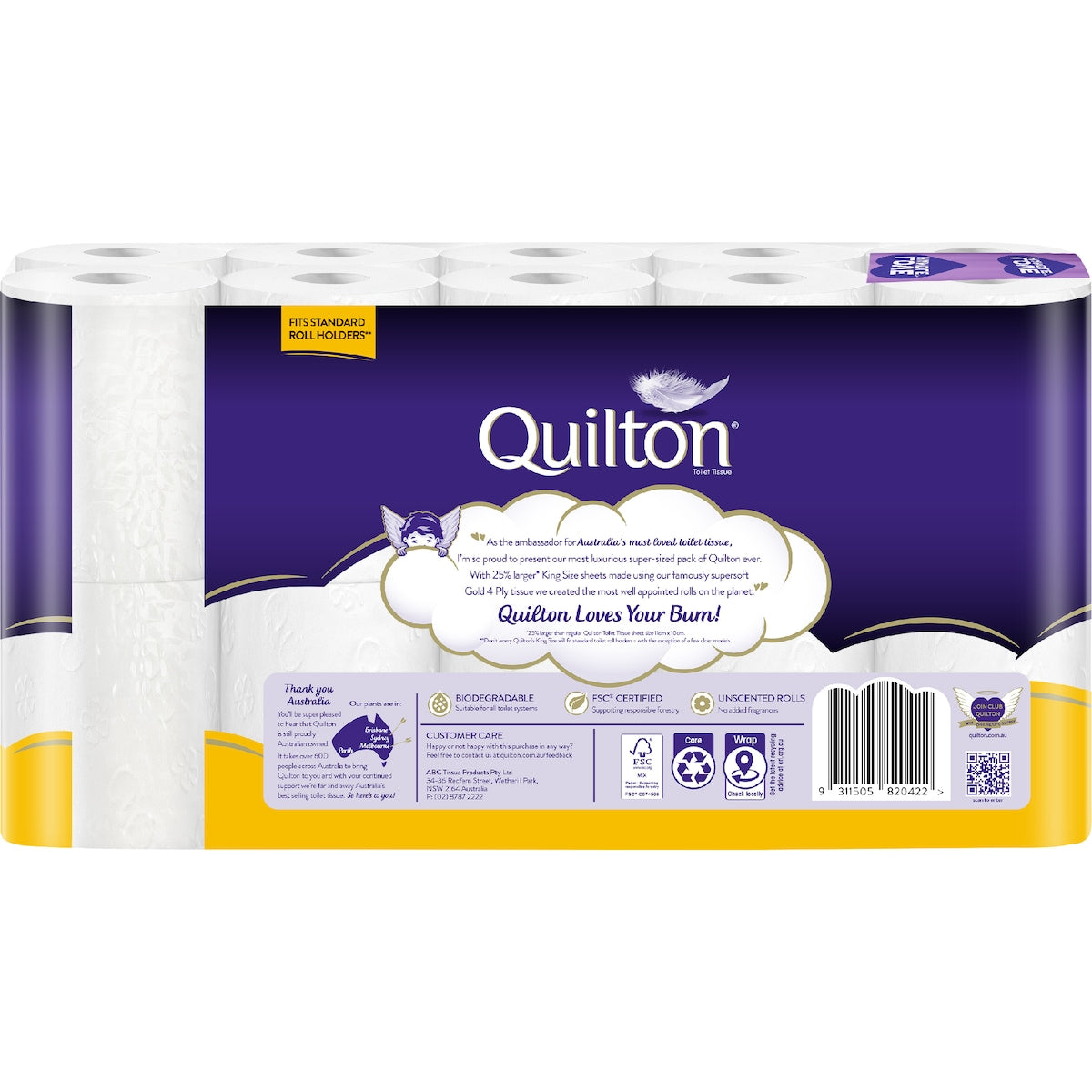 Quilton Gold King Size 4 Ply Toilet Paper 20 Pack