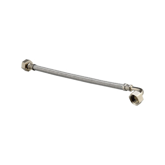 Kinetic 450mm Stainless Steel Flexible Braided Hose Bent Elbow Water Connector