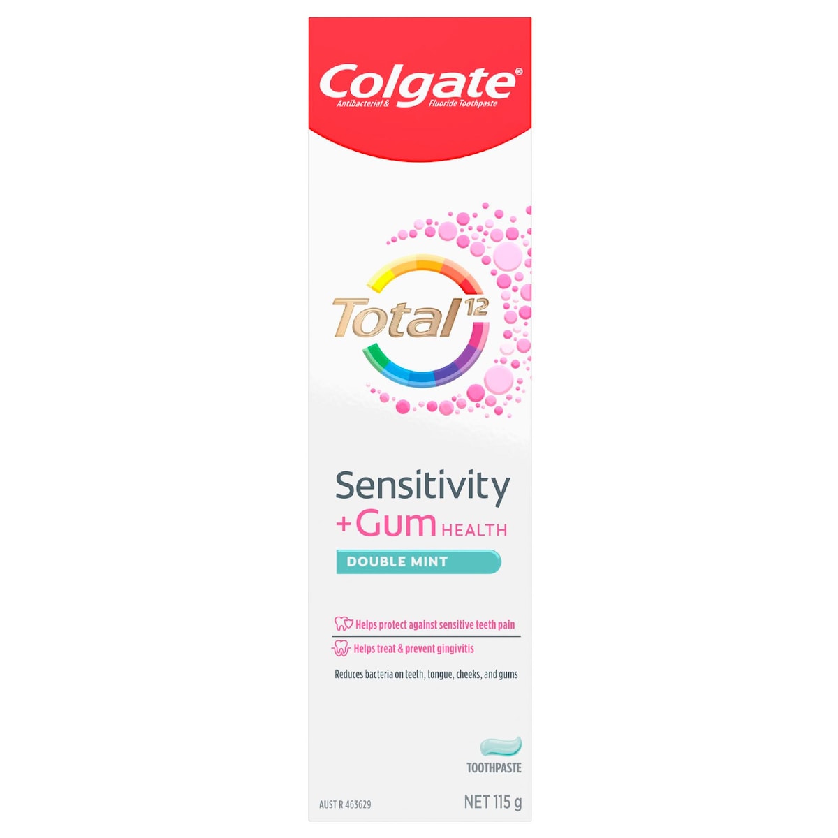 Colgate Total Toothpaste Sensitivity Gum Health Double Mint 115g