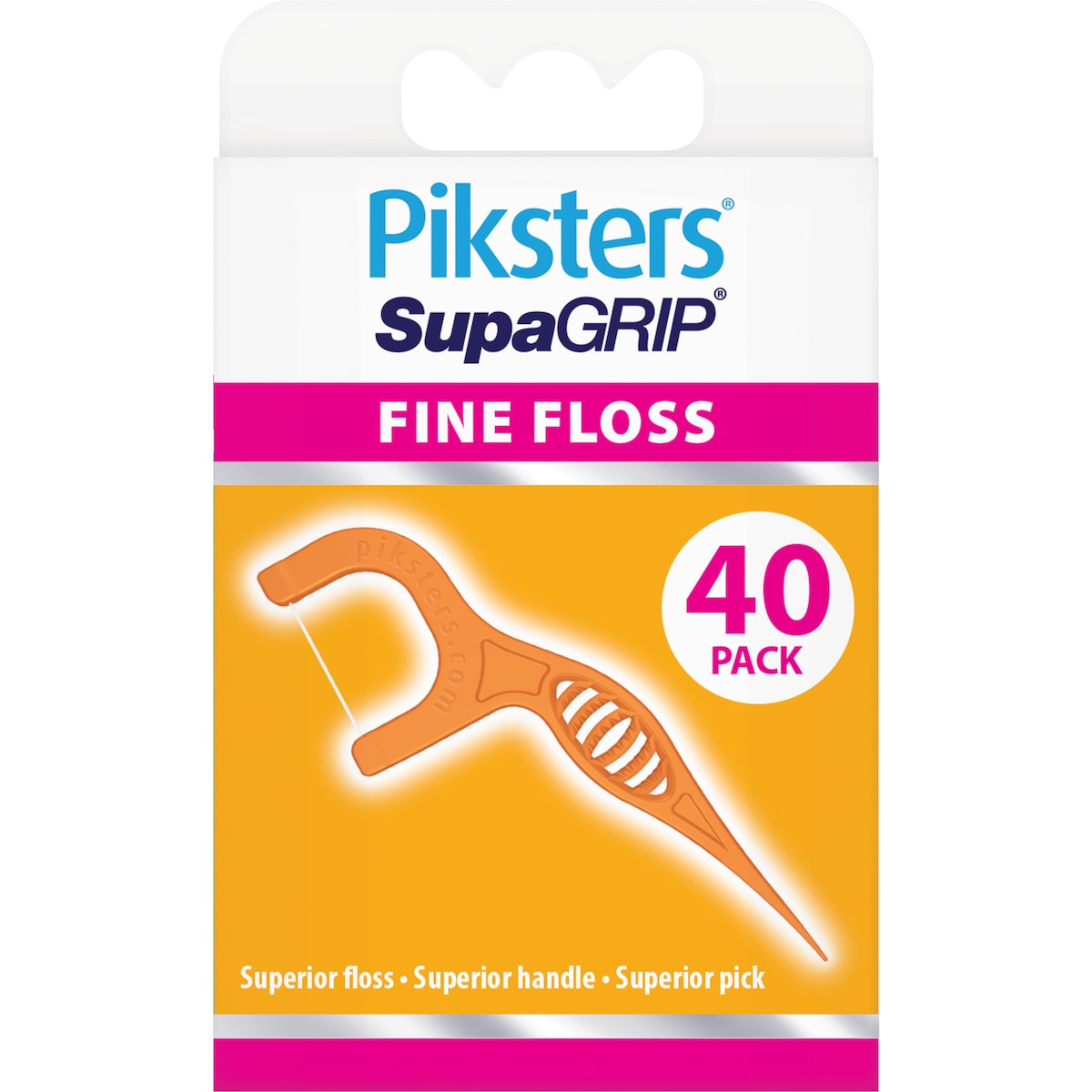 Piksters Supagrip Fine Floss Picks 40 Pack