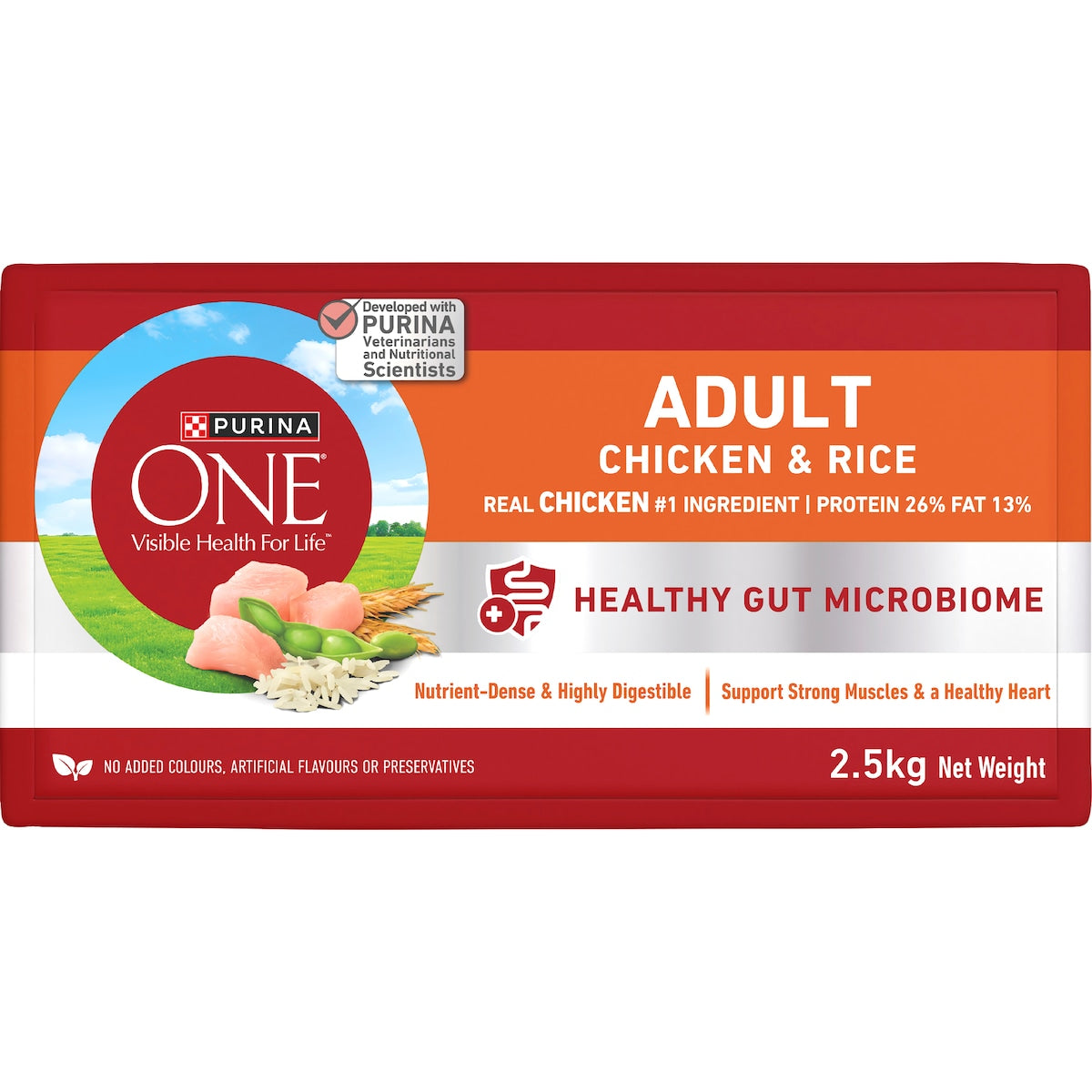 Purina One Adult Chicken & Rice Dry Dog Food 2.5kg