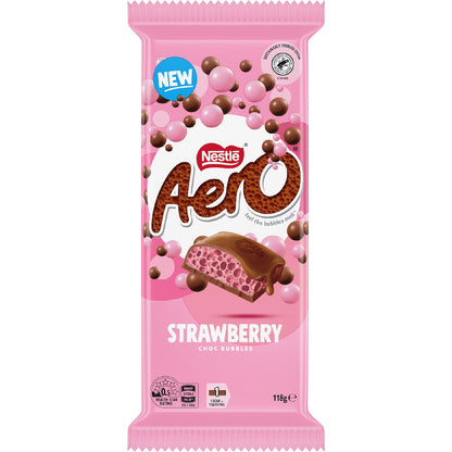 Aero Strawberry Chocolate Block 118g