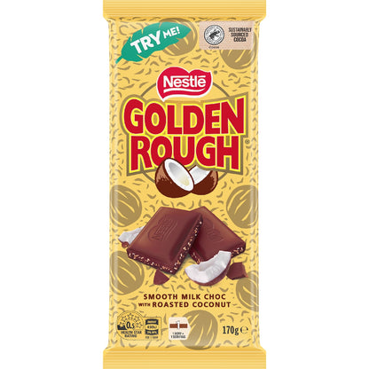 Nestle Golden Rough Milk Chocolate With Roasted Coconut Block 170g