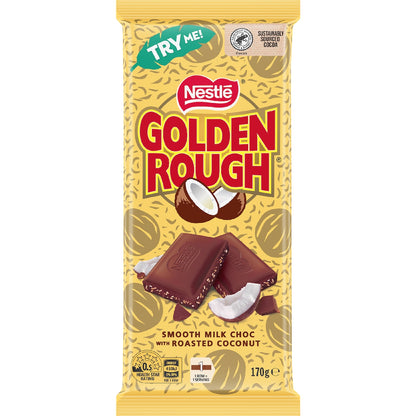 Nestle Golden Rough Milk Chocolate With Roasted Coconut Block 170g