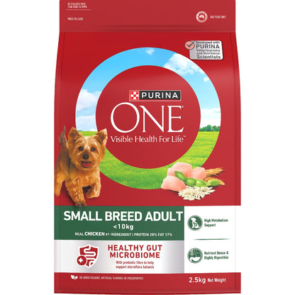 Purina One Small Adult Dry Dog Food Chicken 2.5kg
