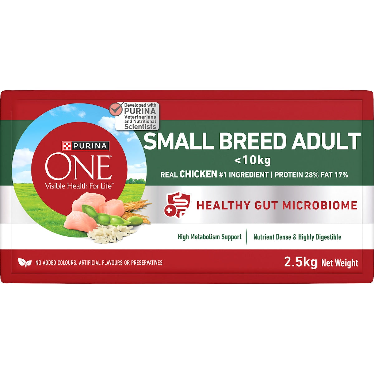 Purina One Small Adult Dry Dog Food Chicken 2.5kg