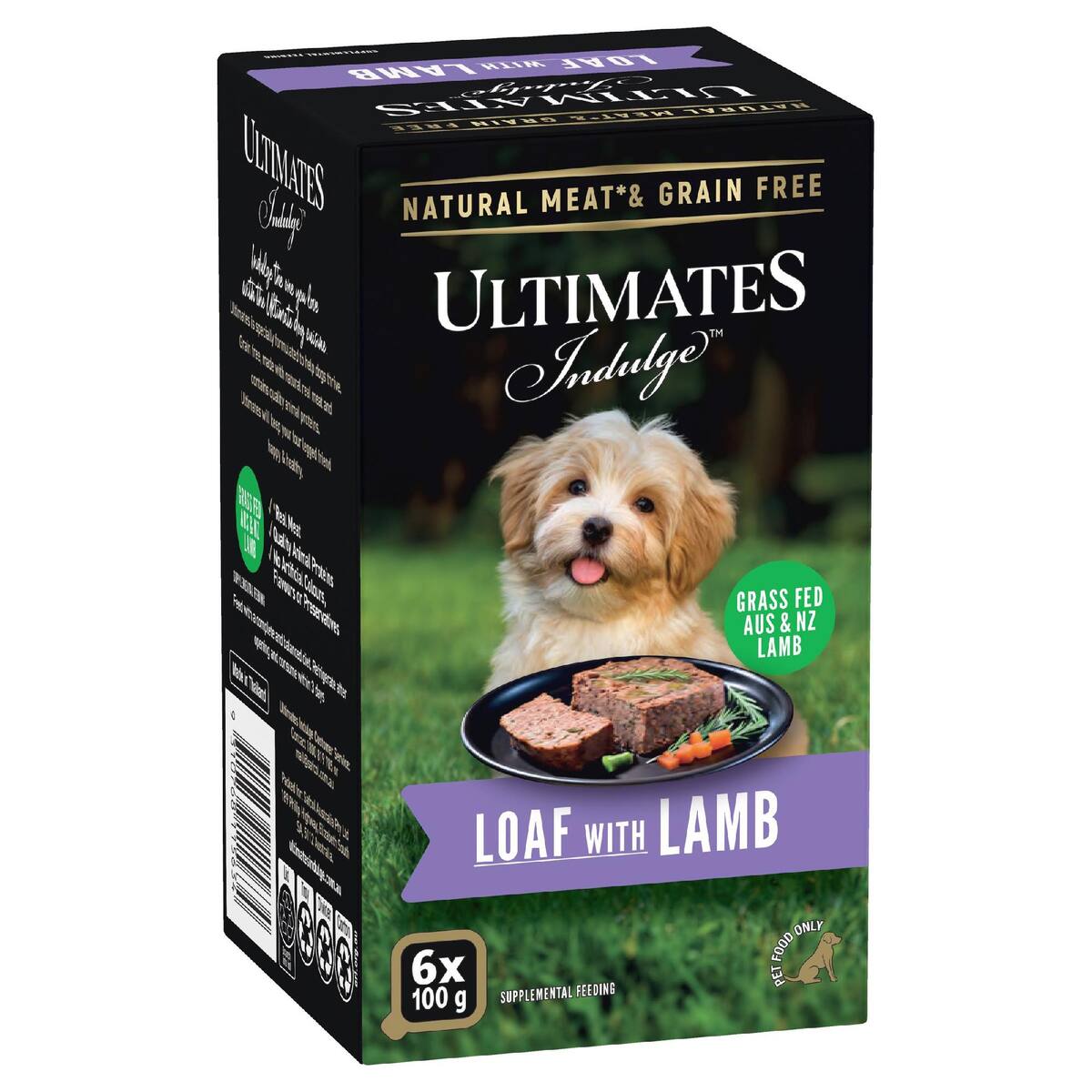 Ultimates Indulge Adult Wet Dog Food Loaf With Lamb 100g X 6 Pack