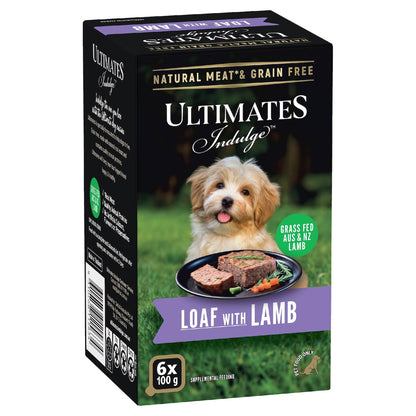 Ultimates Indulge Adult Wet Dog Food Loaf With Lamb 100g X 6 Pack
