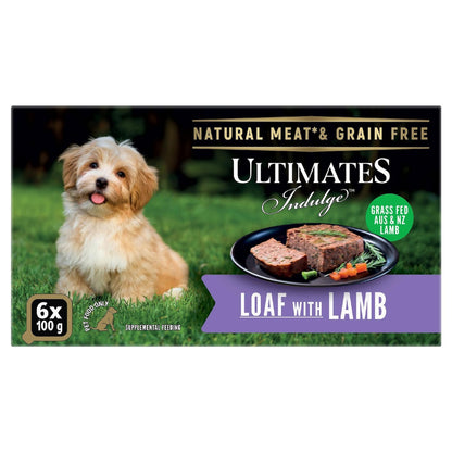 Ultimates Indulge Adult Wet Dog Food Loaf With Lamb 100g X 6 Pack