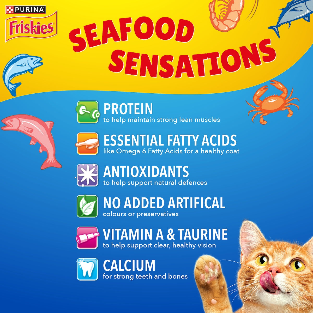 Friskies Seafood Sensation Dry Cat Food 700g