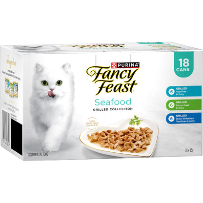Fancy Feast Seafood Grilled Collection Wet Cat Food 85g X 18 Pack