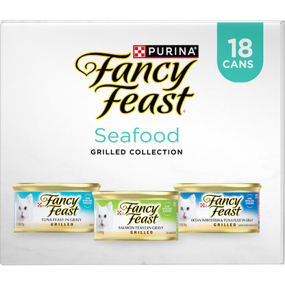 Fancy Feast Seafood Grilled Collection Wet Cat Food 85g X 18 Pack