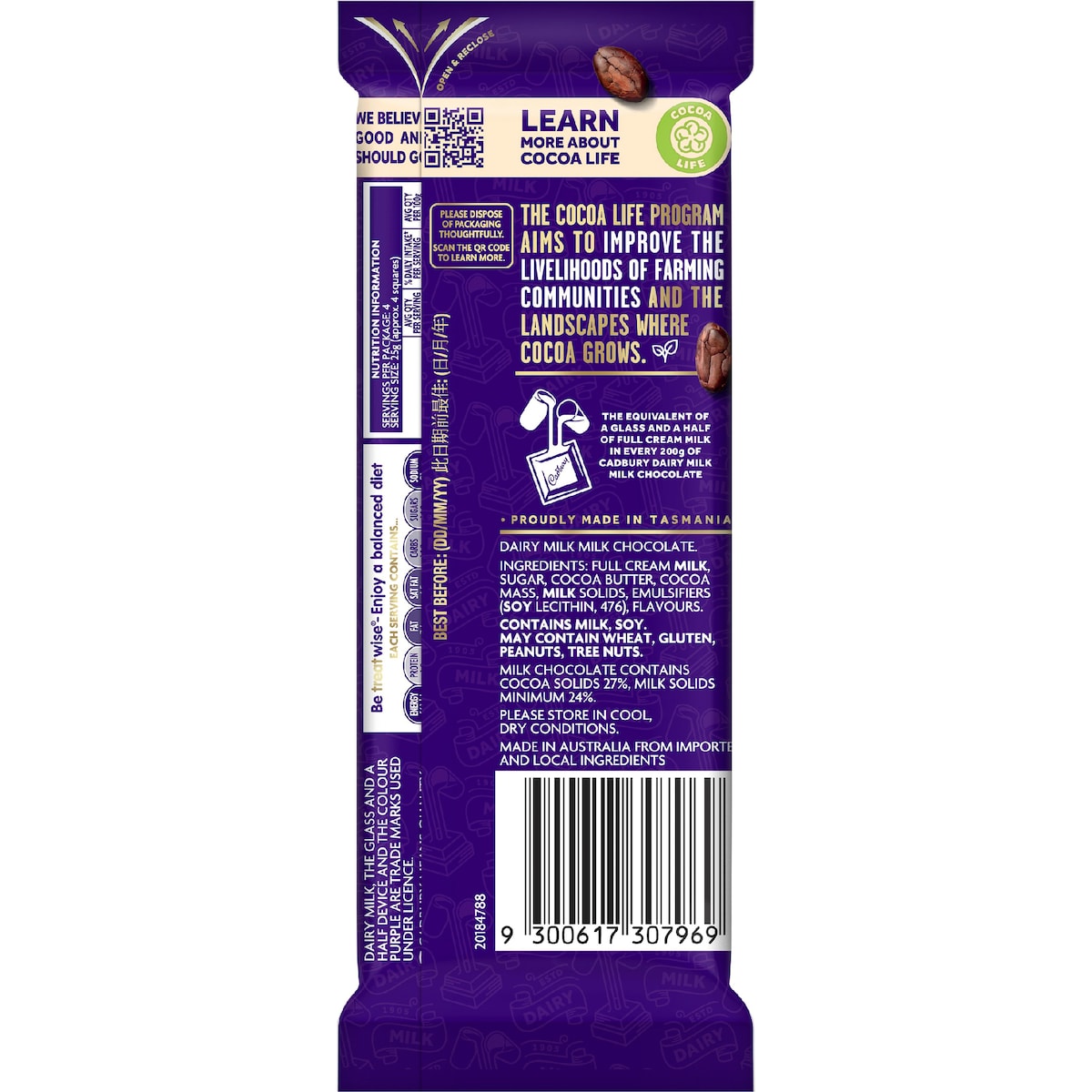 Cadbury Dairy Milk Chocolate Block 100g
