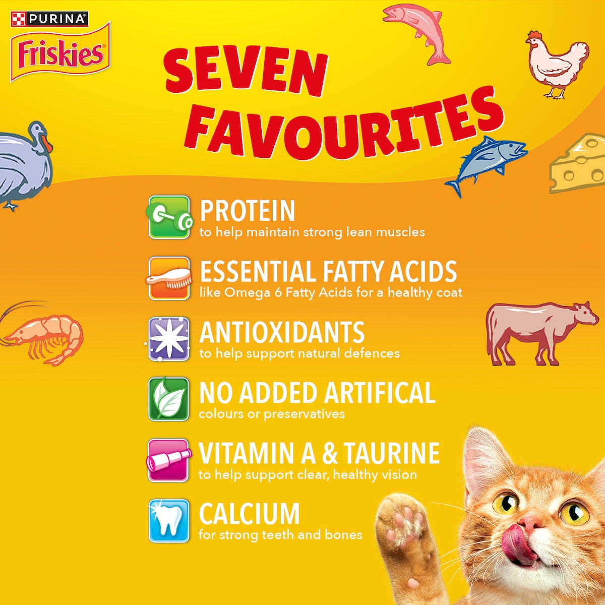 Friskies Dry Cat Food Seven Favourties 700g