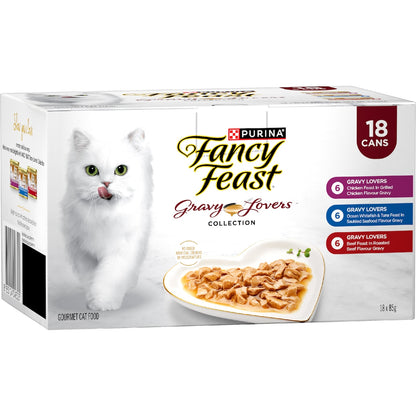 Fancy Feast Gravy Lovers Collection Wet Cat Food 85g X 18 Pack