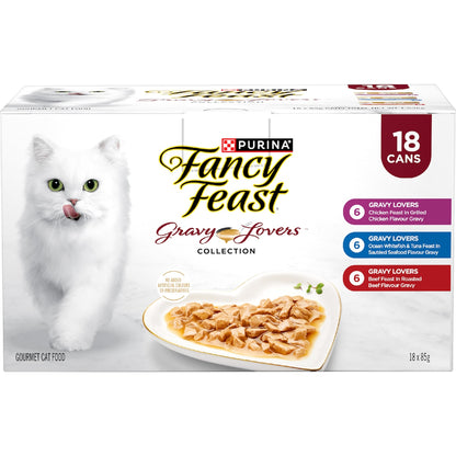 Fancy Feast Gravy Lovers Collection Wet Cat Food 85g X 18 Pack