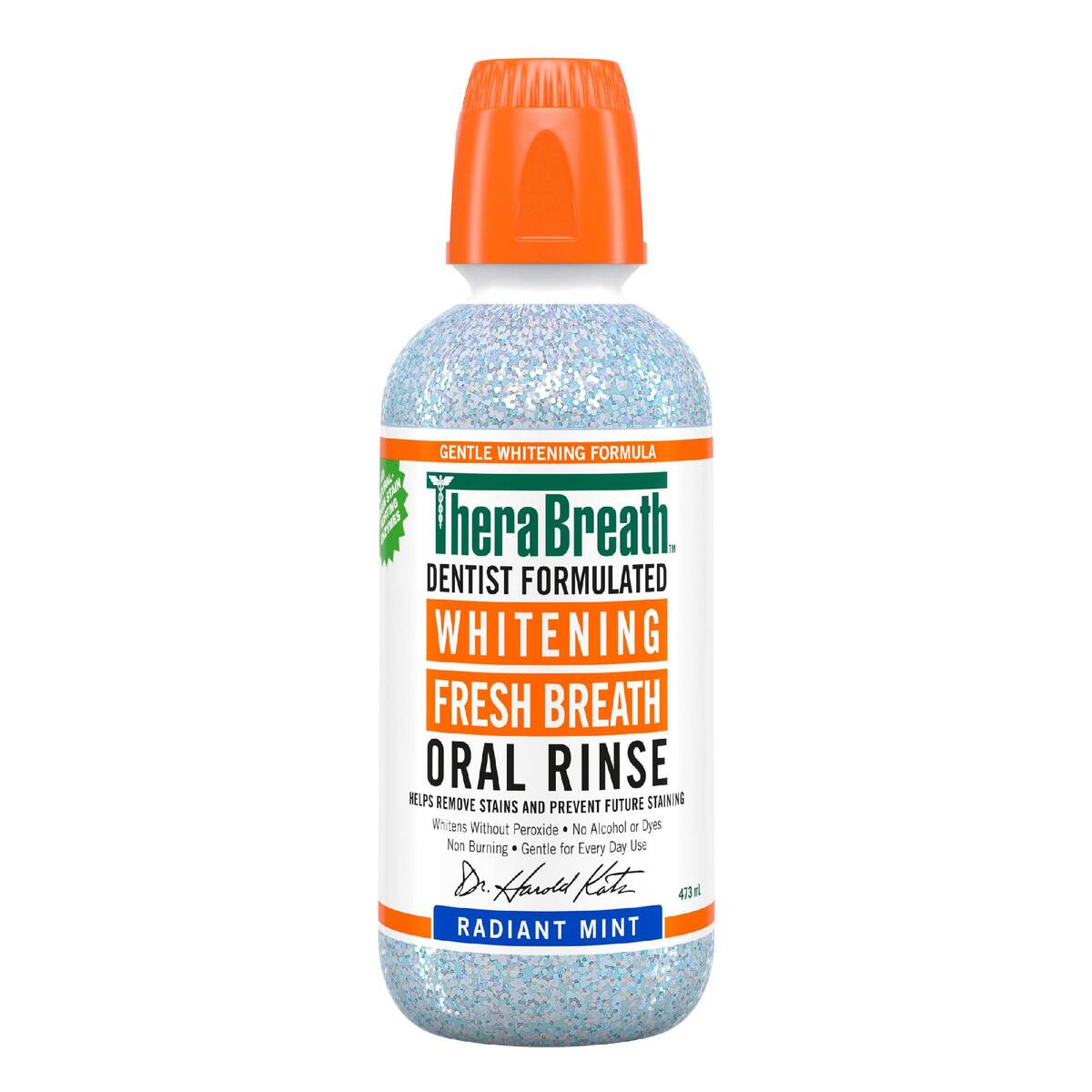 Therabreath Whitening Oral Rinse Fresh Breath Radiant Mint 473ml