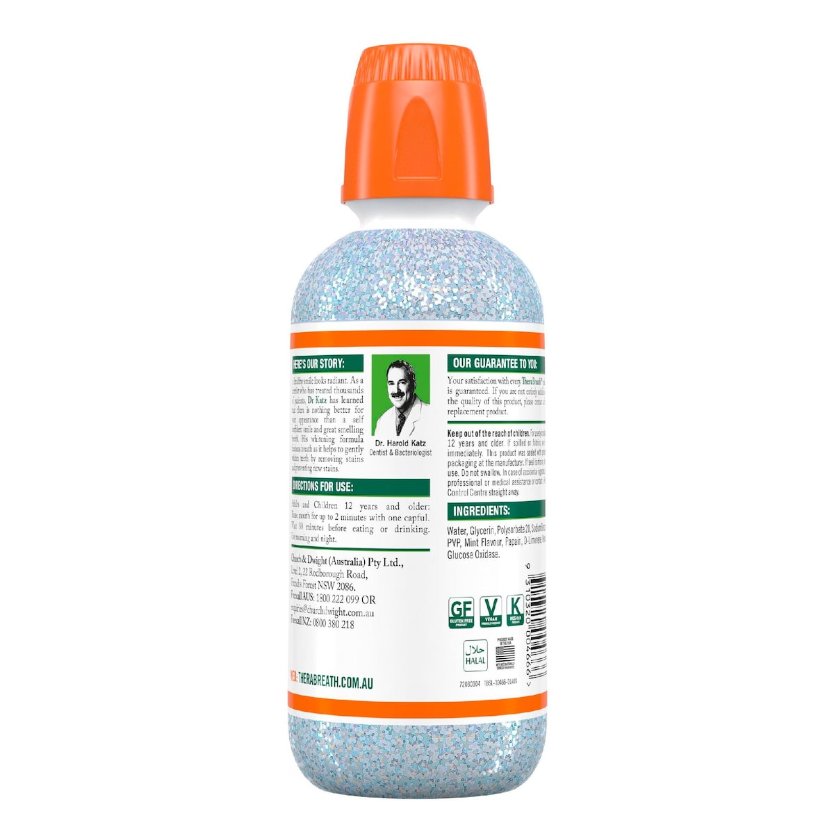 Therabreath Whitening Oral Rinse Fresh Breath Radiant Mint 473ml