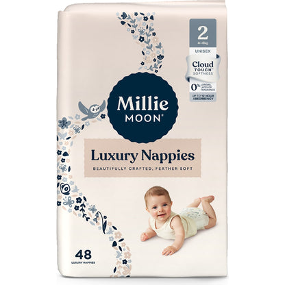 Millie Moon Luxury Nappies Size 2 Infant (4-8kg) 48 Pack