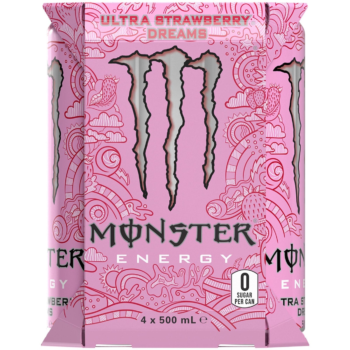 Monster Energy Ultra Strawberry Dreams 500ml X 4 Pack