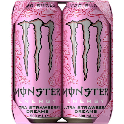Monster Energy Ultra Strawberry Dreams 500ml X 4 Pack