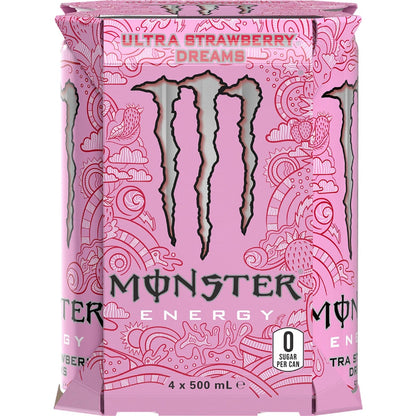 Monster Energy Ultra Strawberry Dreams 500ml X 4 Pack