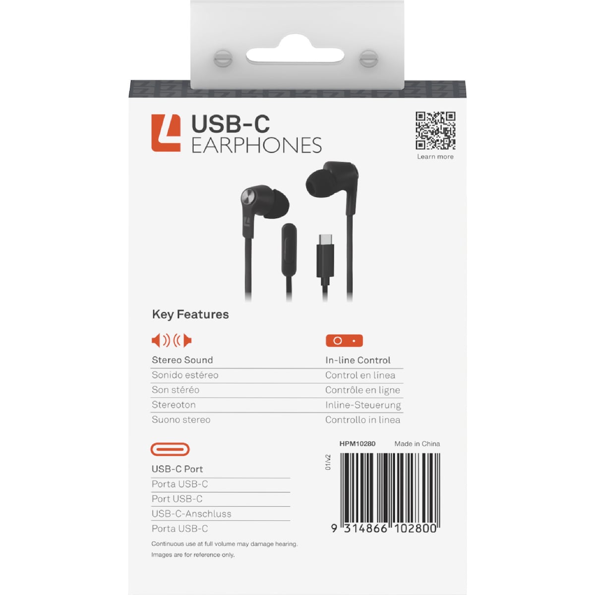 Liquid Ears Music & Calls Usb C Earphones Black Each