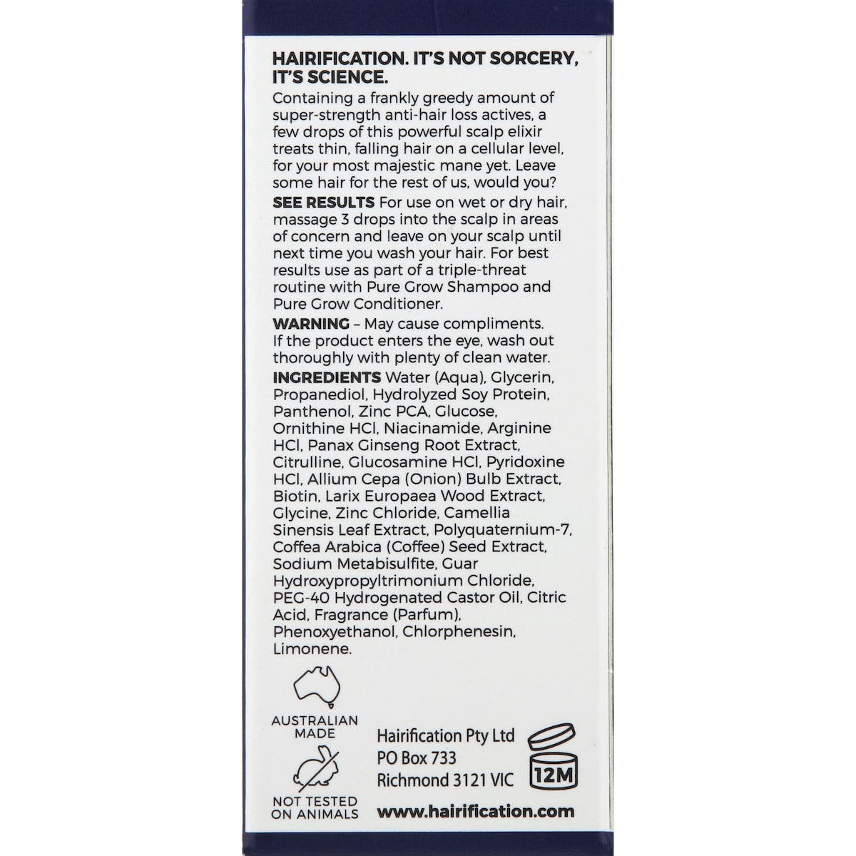 Hairification Hair Growth Intensifying Serum 50ml