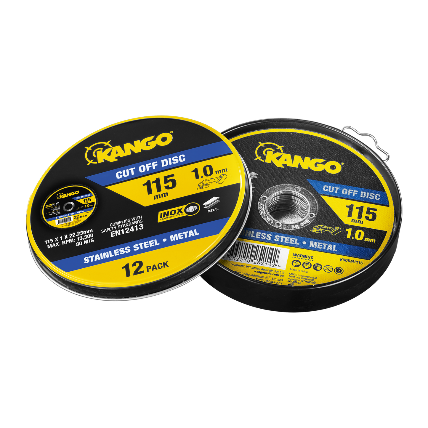 Kango Metal Cut Off Discs - 115mm - 12 Pack