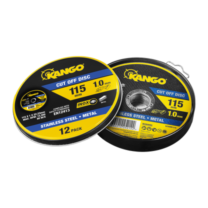 Kango Metal Cut Off Discs - 115mm - 12 Pack