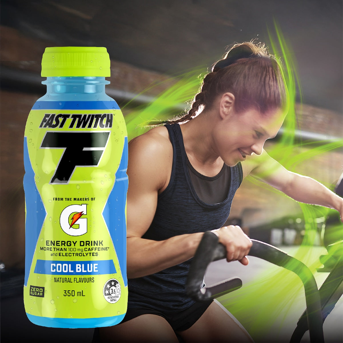 Gatorade Fast Twitch Energy Drink Cool Blue Sugar Free 350ml