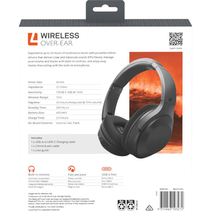 Liquid Ears Roam Free Wireless Over Ear Headphones Assorted Each