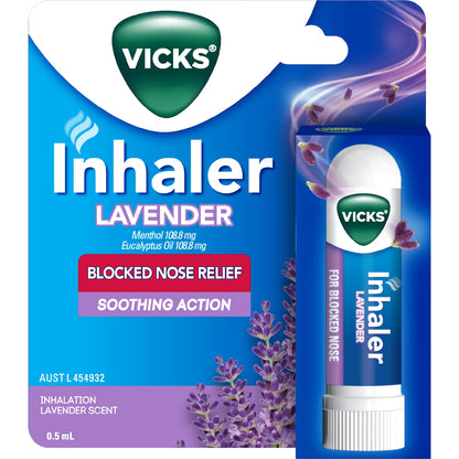 Vicks Nasal Decongestant Inhaler Lavendar 0.5ml