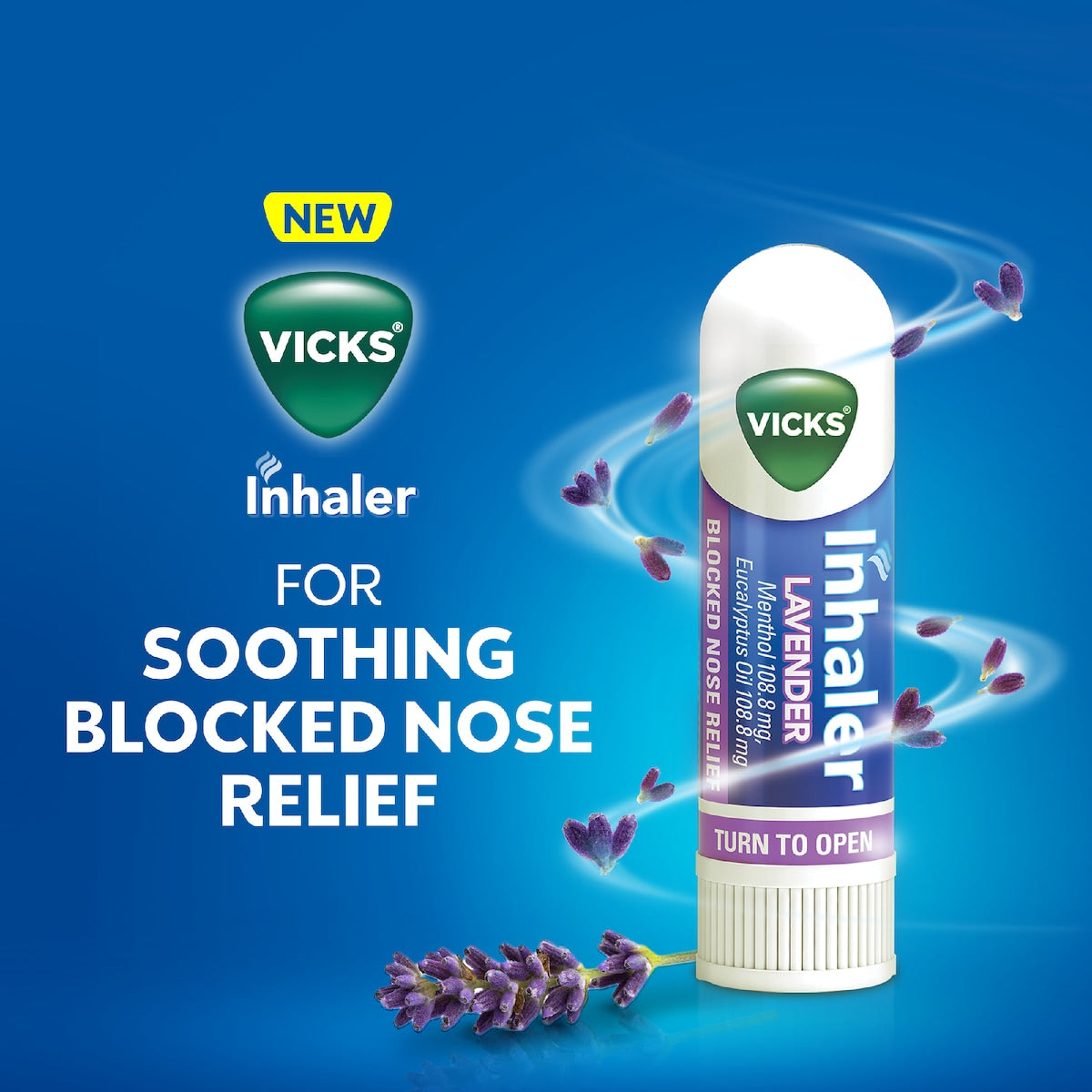Vicks Nasal Decongestant Inhaler Lavendar 0.5ml