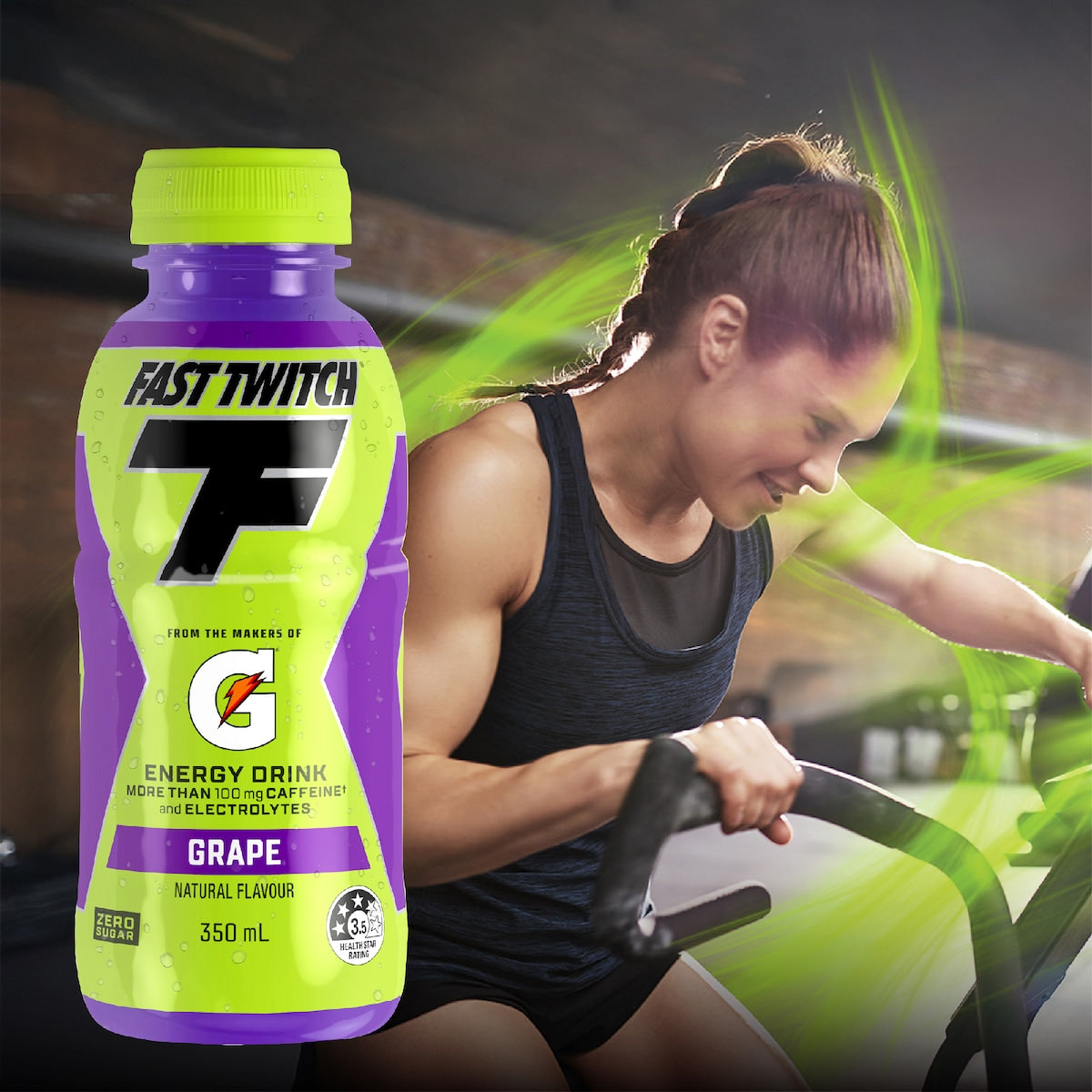 Gatorade Fast Twitch Energy Drink Grape Sugar Free 350ml