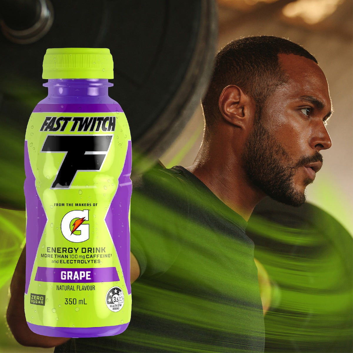 Gatorade Fast Twitch Energy Drink Grape Sugar Free 350ml