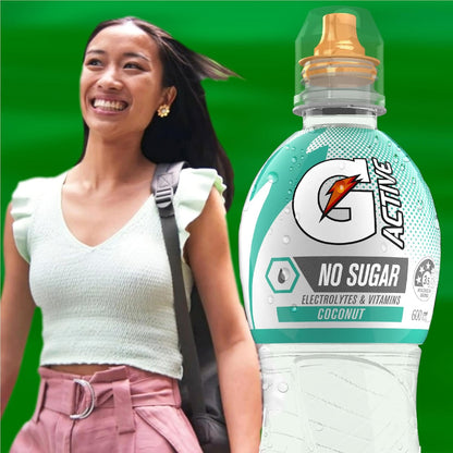 Gatorade G Active Water Sports Drinks Coconut Breeze Sugar Free 600ml