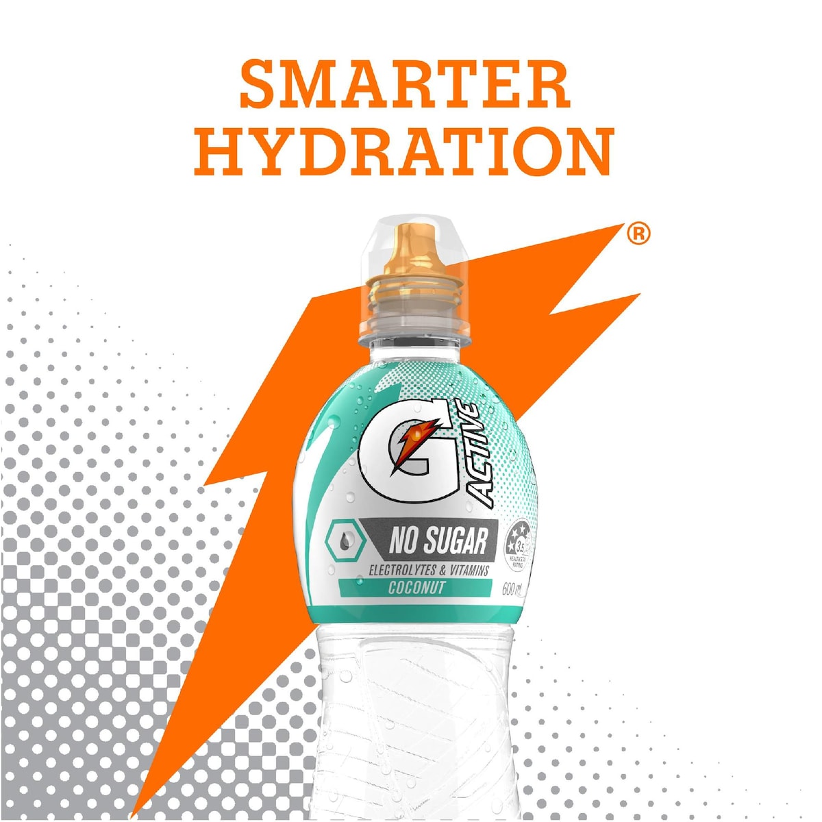 Gatorade G Active Water Sports Drinks Coconut Breeze Sugar Free 600ml